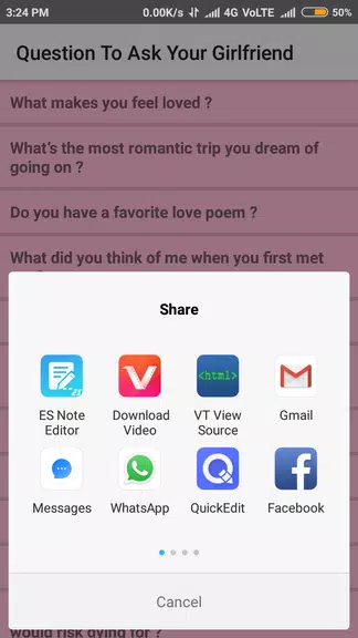 Questions To Ask Your Girlfrie स्क्रीनशॉट 2