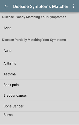 Disease Symptoms Matcher スクリーンショット 1