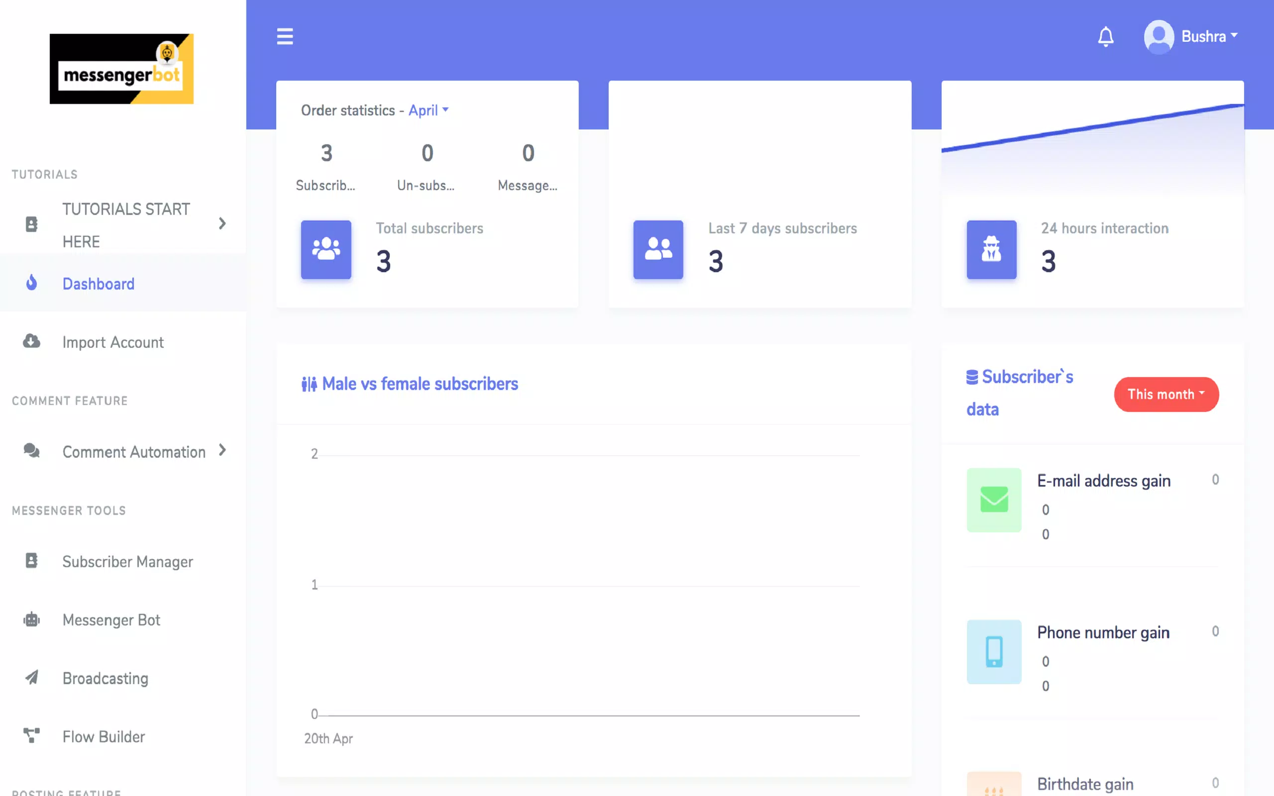 Messenger Bot 스크린샷 1