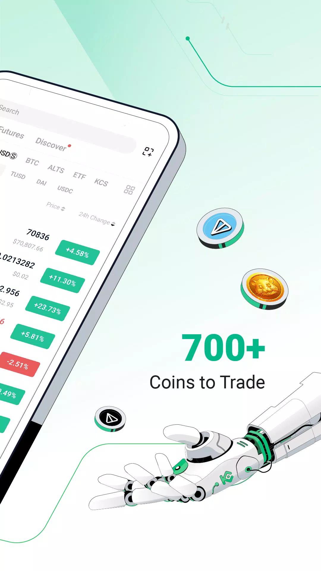 KuCoin - 比特幣BTC、以太坊ETH交易所應用截圖第2張