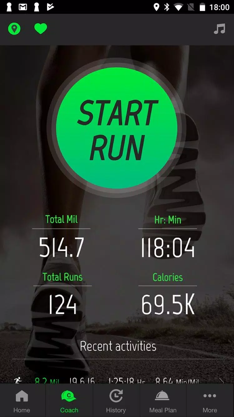 Running Distance Tracker + Tangkapan skrin 1