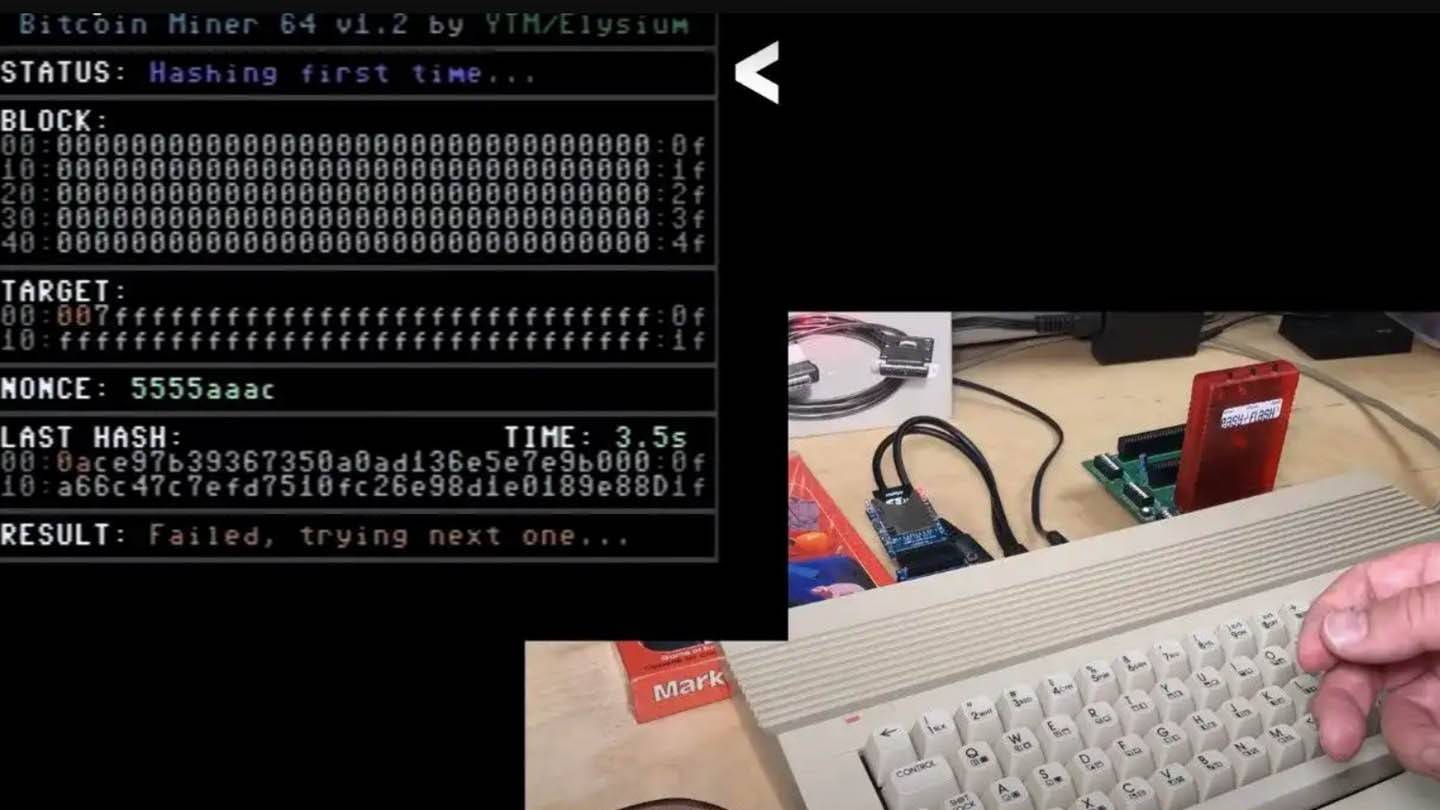 Retro bilgisayar madenciliği bitcoin