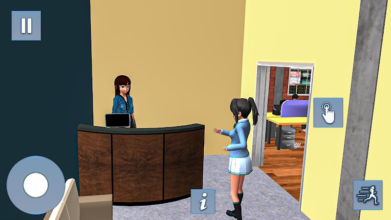 Anime Games: Office Girl Sim Schermafbeelding 3