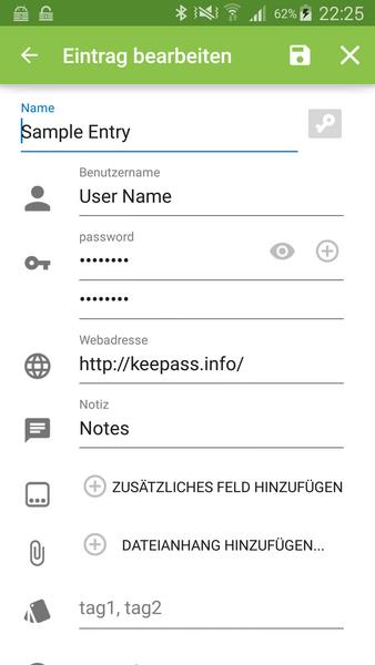 Keepass2Android スクリーンショット 1