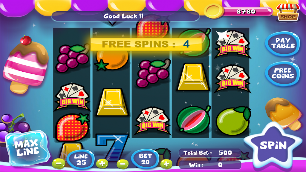 Slot Matchine IceCream - Vegas Casino Slot Games Tangkapan skrin 4