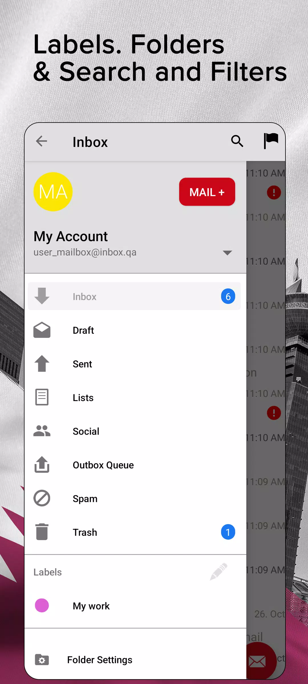 Inbox.qa email Ảnh chụp màn hình 2