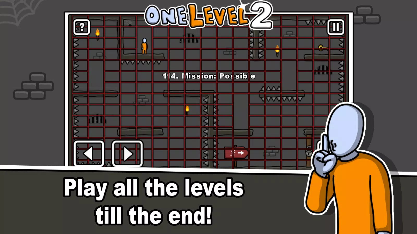 One Level 2 Stickman Jailbreak Ekran Görüntüsü 4