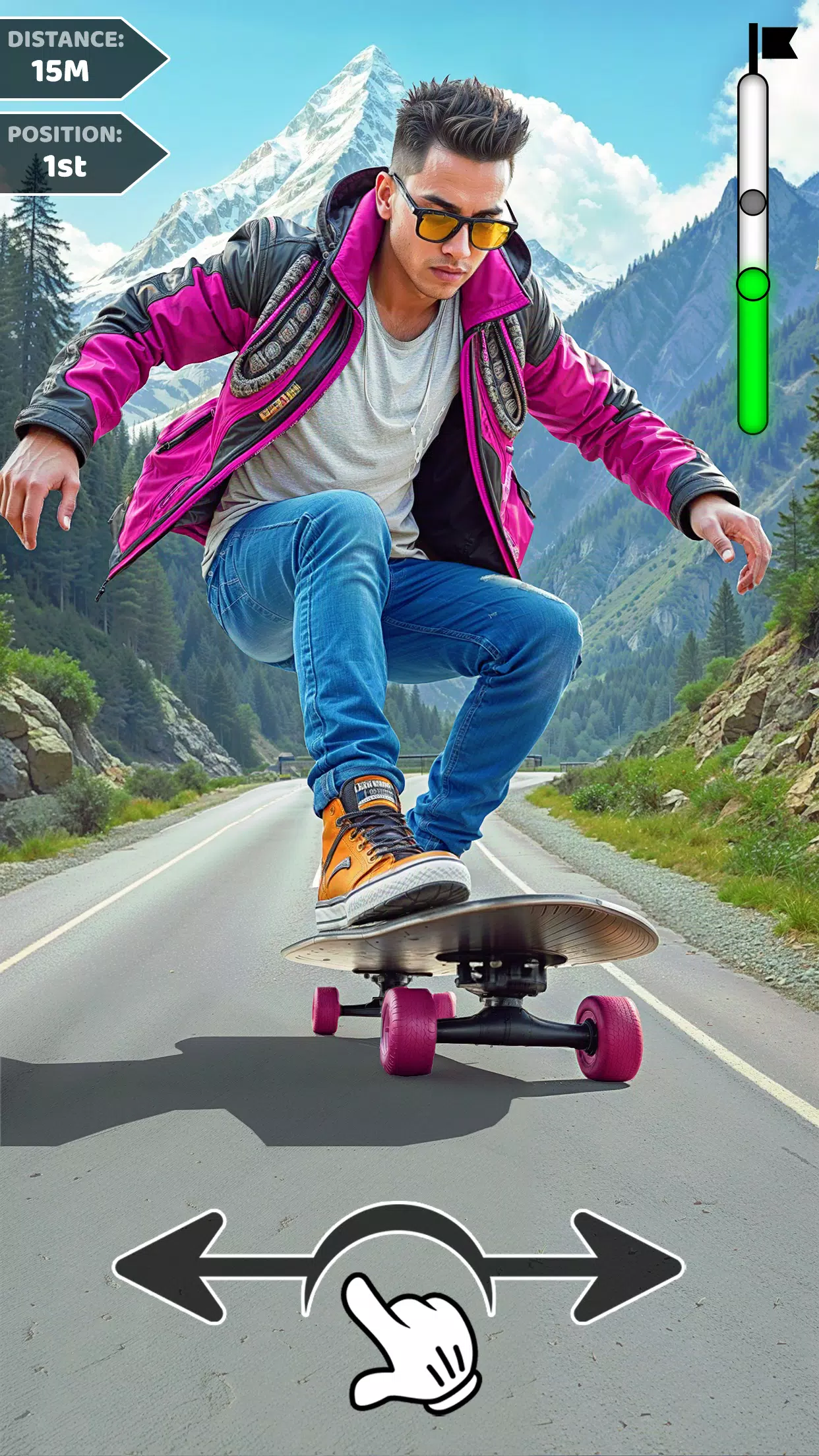 Downhill Skateboarding Game ภาพหน้าจอ 4