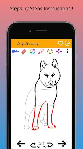 How to Draw Dog Step by Step Скриншот 2