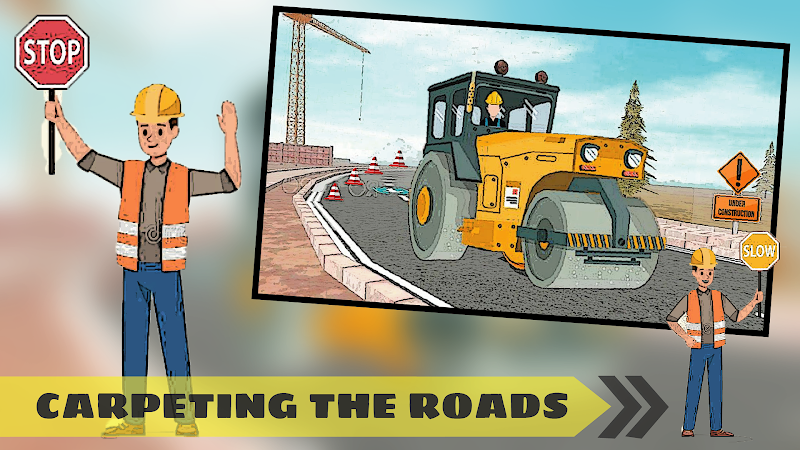 Highway road construction game Tangkapan skrin 1