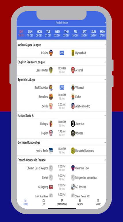 Schermata FootyBite app 3