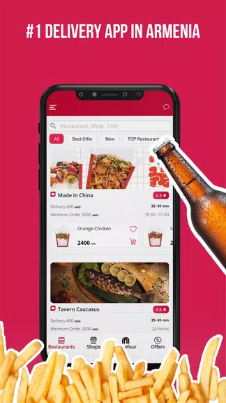 Schermata Menu.am-Food and more Delivery 1