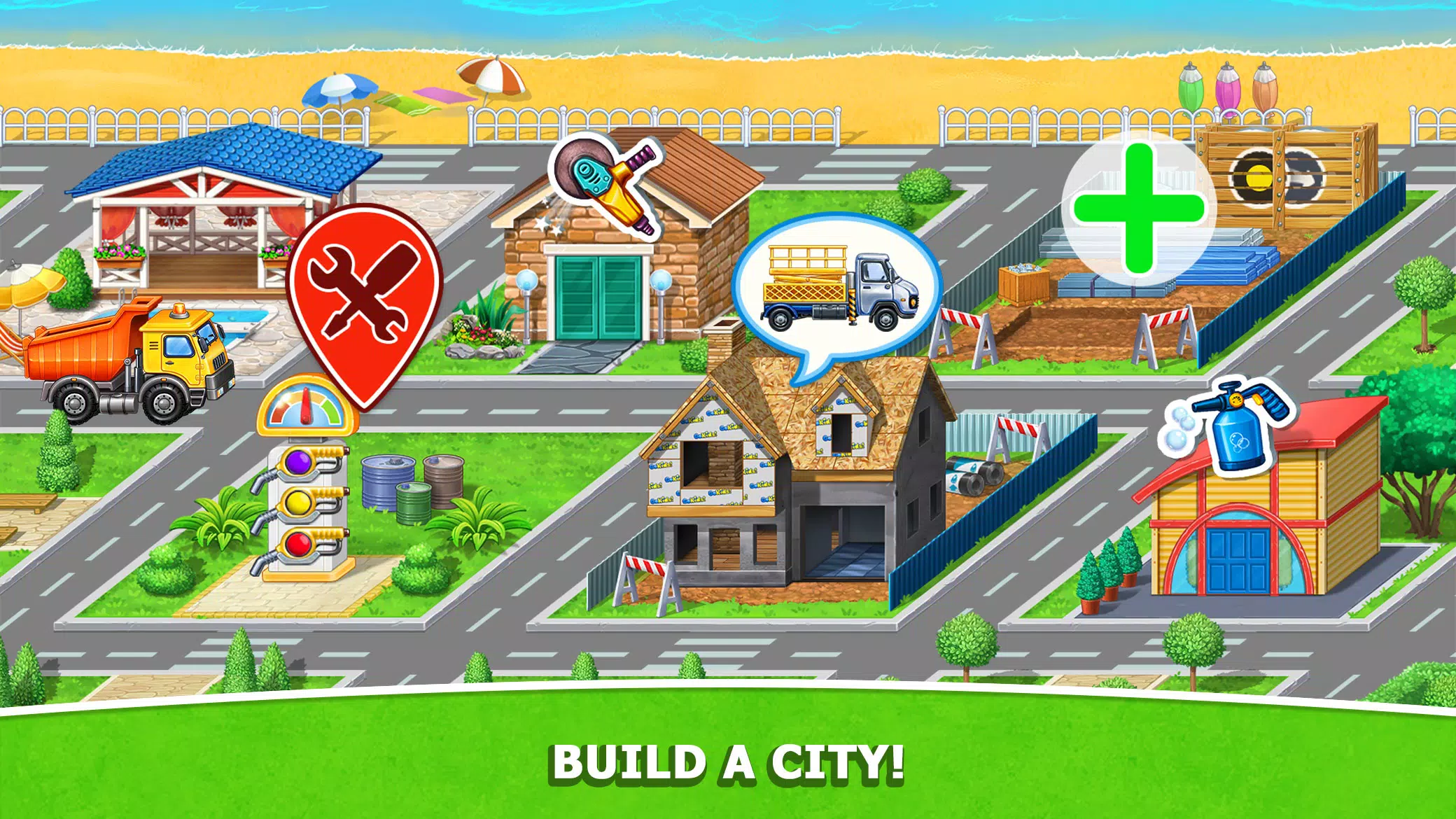 Kids Truck: City Builder Games Ekran Görüntüsü 1