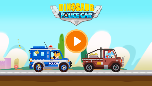 Dinosaur Police Car kids Games Tangkapan skrin 3