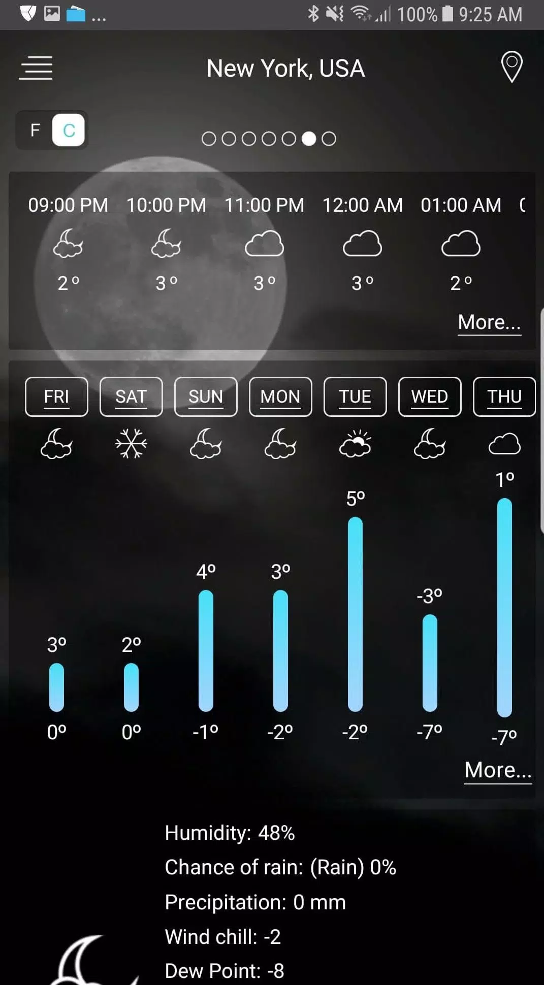 Weather app 스크린샷 2