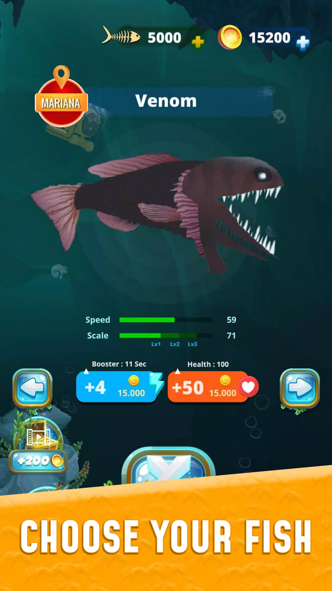 Grow Fish.io : Fish Hunter स्क्रीनशॉट 2