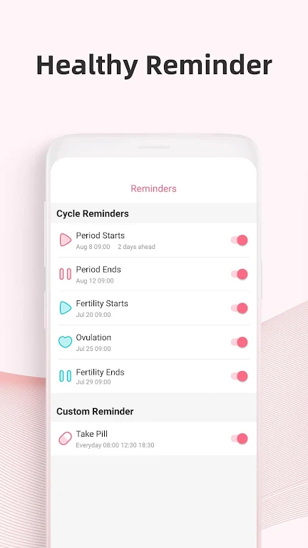 PinkBird Period Tracker Ekran Görüntüsü 4