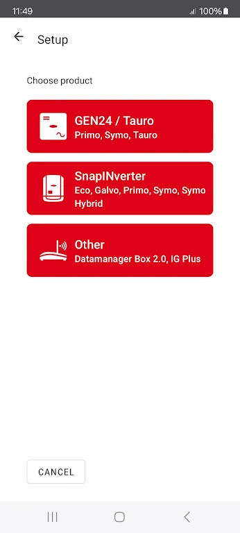 Schermata Fronius Solar.start 3