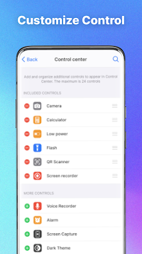 Control Center: IOS 17 Captura de tela 2