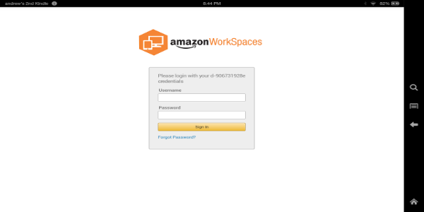 Amazon WorkSpaces Скриншот 1