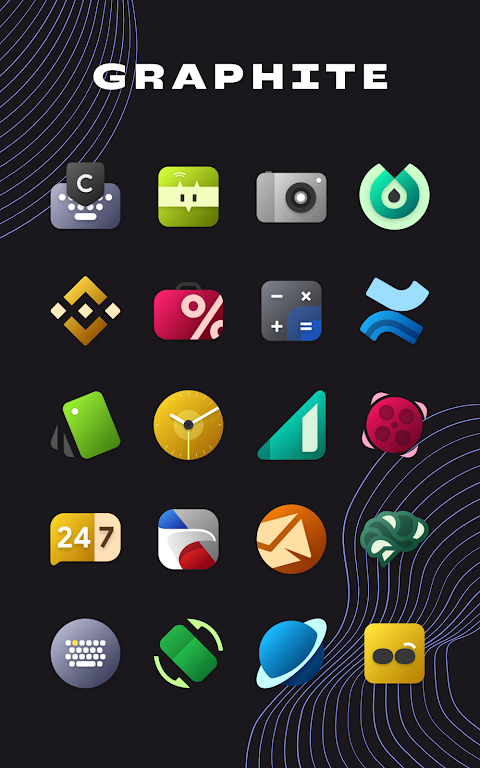 Graphite Icon Pack Mod स्क्रीनशॉट 2