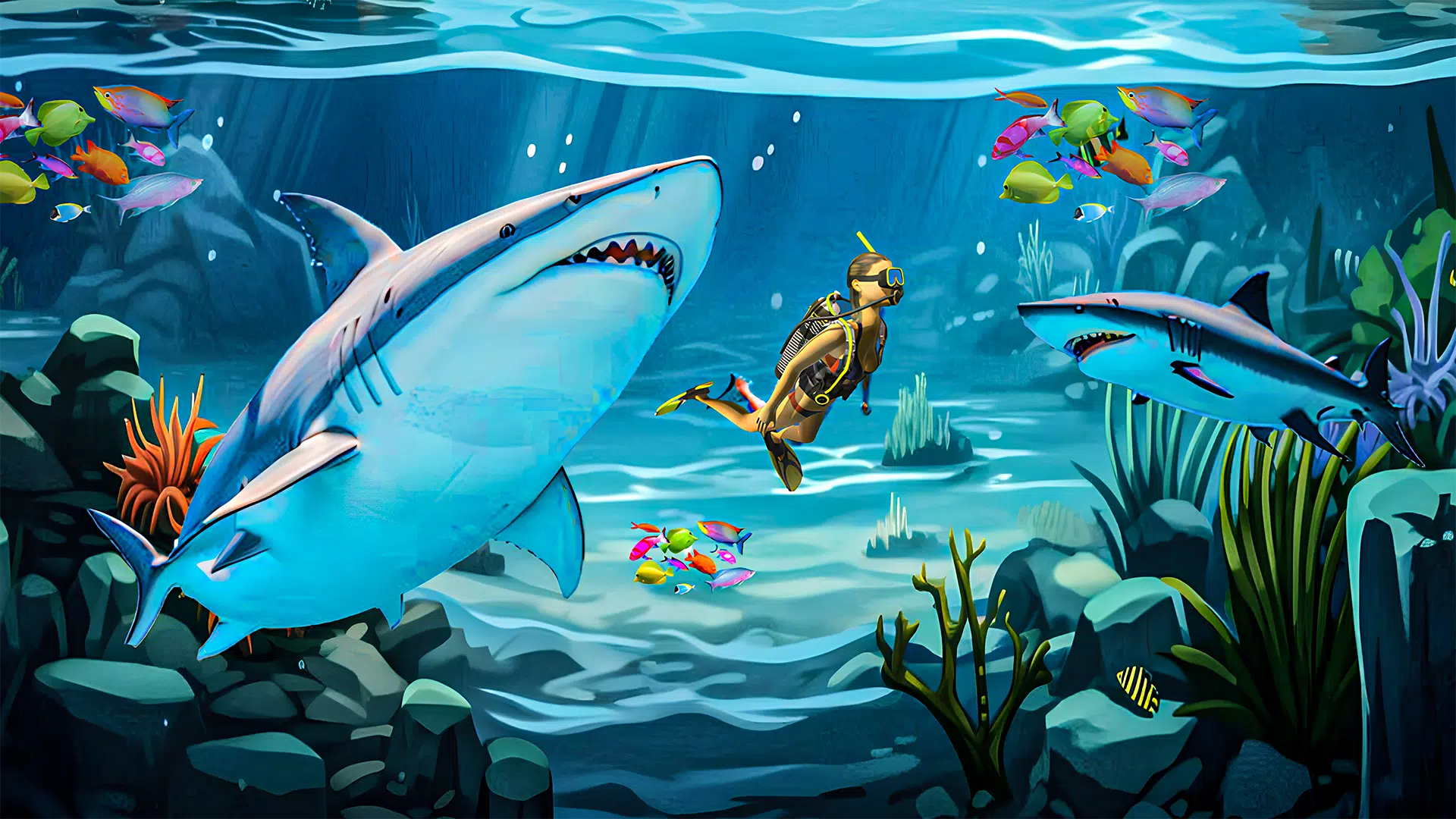 Shark Attack Games Offline Capture d'écran 1