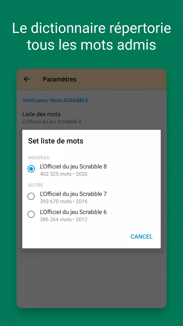 Verificateur Mots SCRABBLE スクリーンショット 3