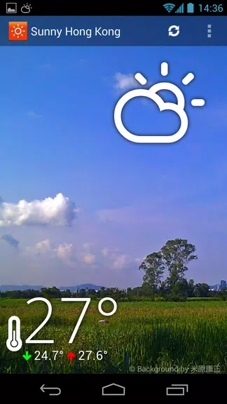 Sunny HK -Weather&Clock Widget Schermafbeelding 1