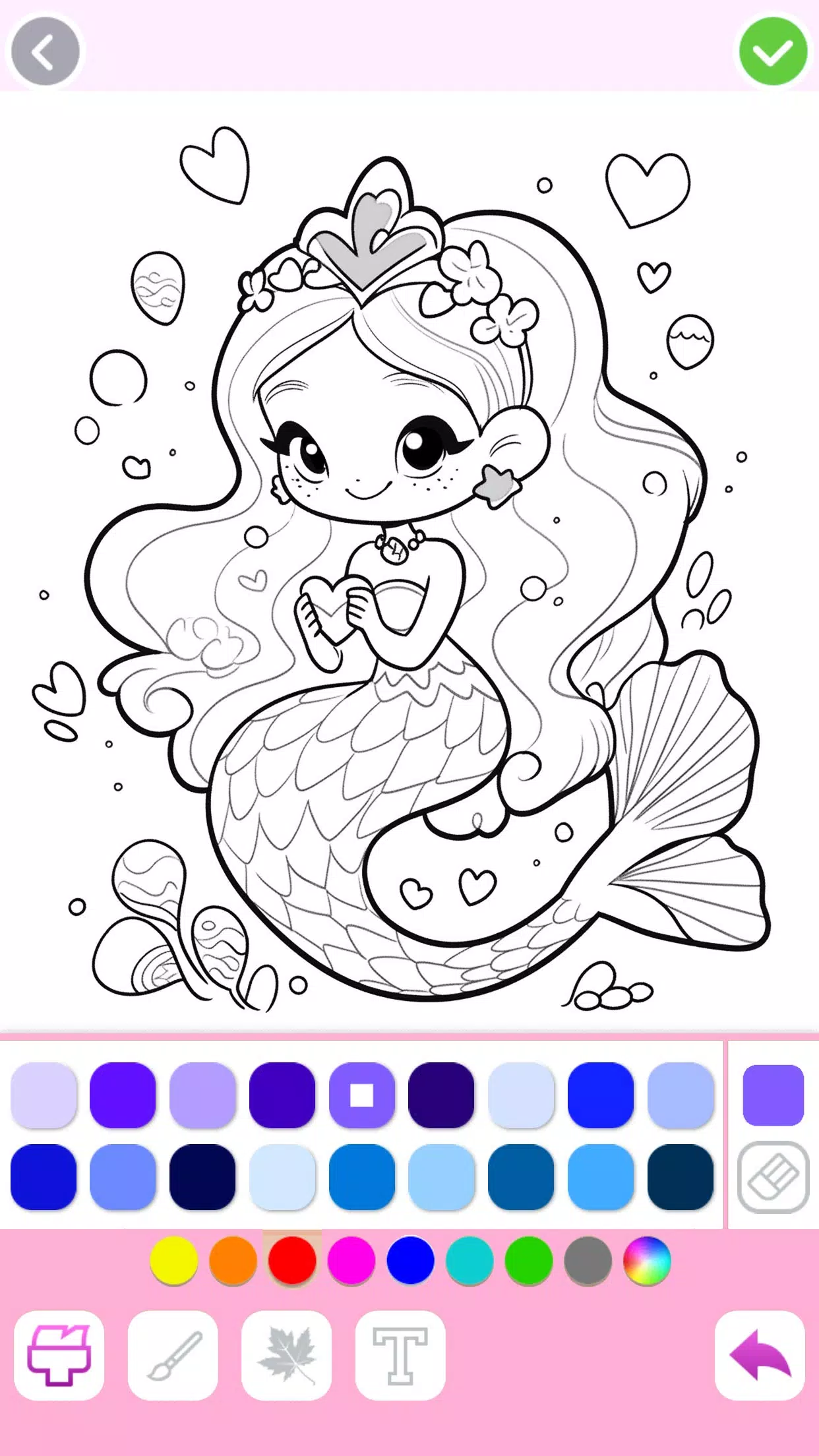 Mermaid Coloring:Mermaid games应用截图第1张