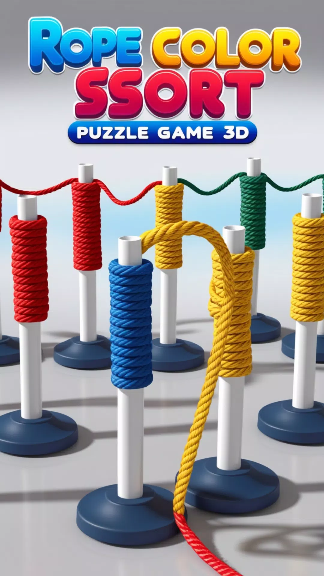 Rope Color Sort Puzzle Game 3D Capture d'écran 4