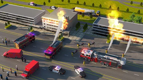 911 Rescue Fire Truck 3d Games 스크린샷 2