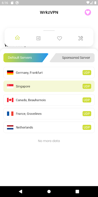 WrkzVPN Capture d'écran 1
