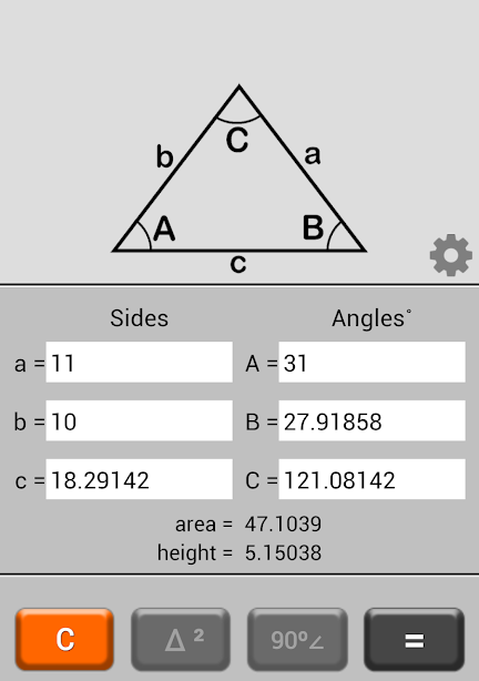 Triangle Calculator Zrzut ekranu 1