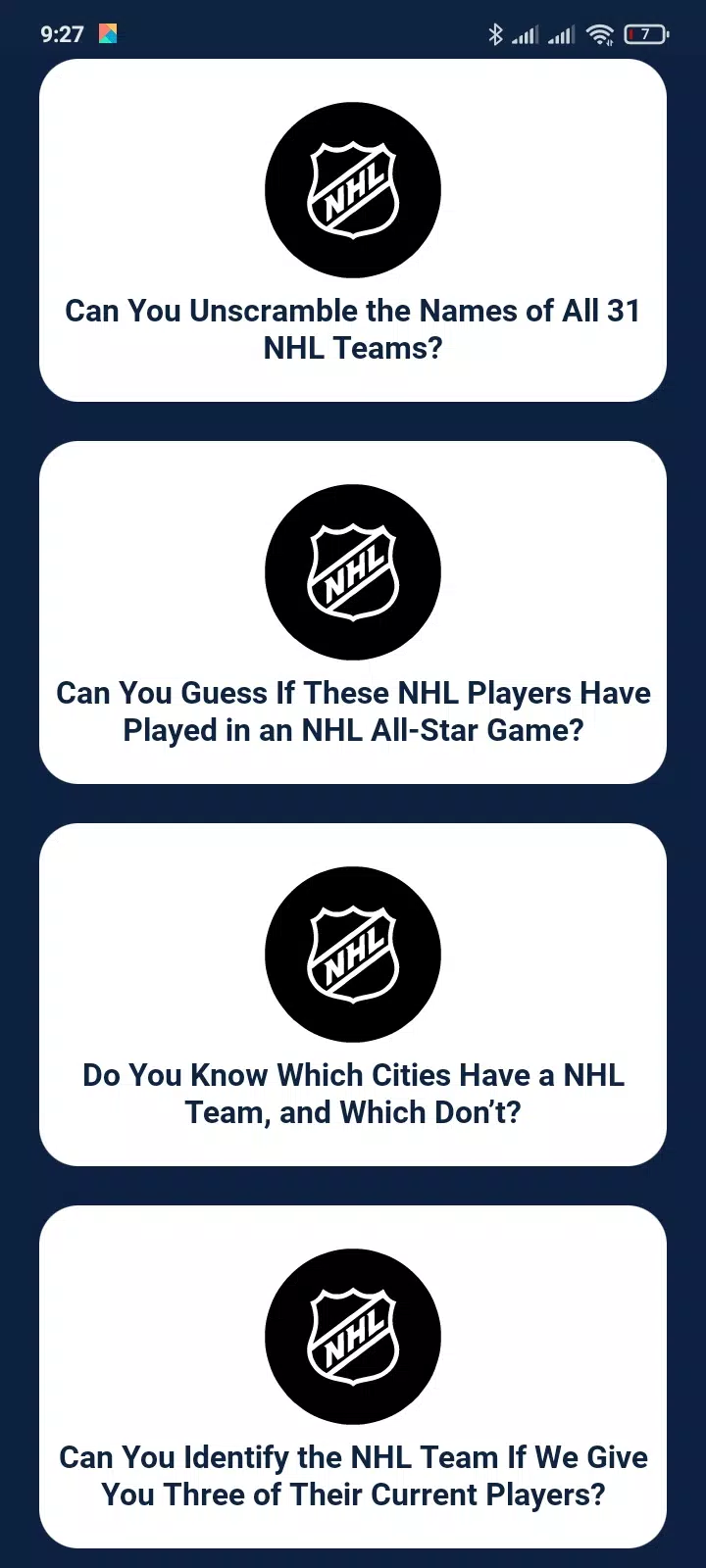 Trivia Game For NHL Addict! स्क्रीनशॉट 1