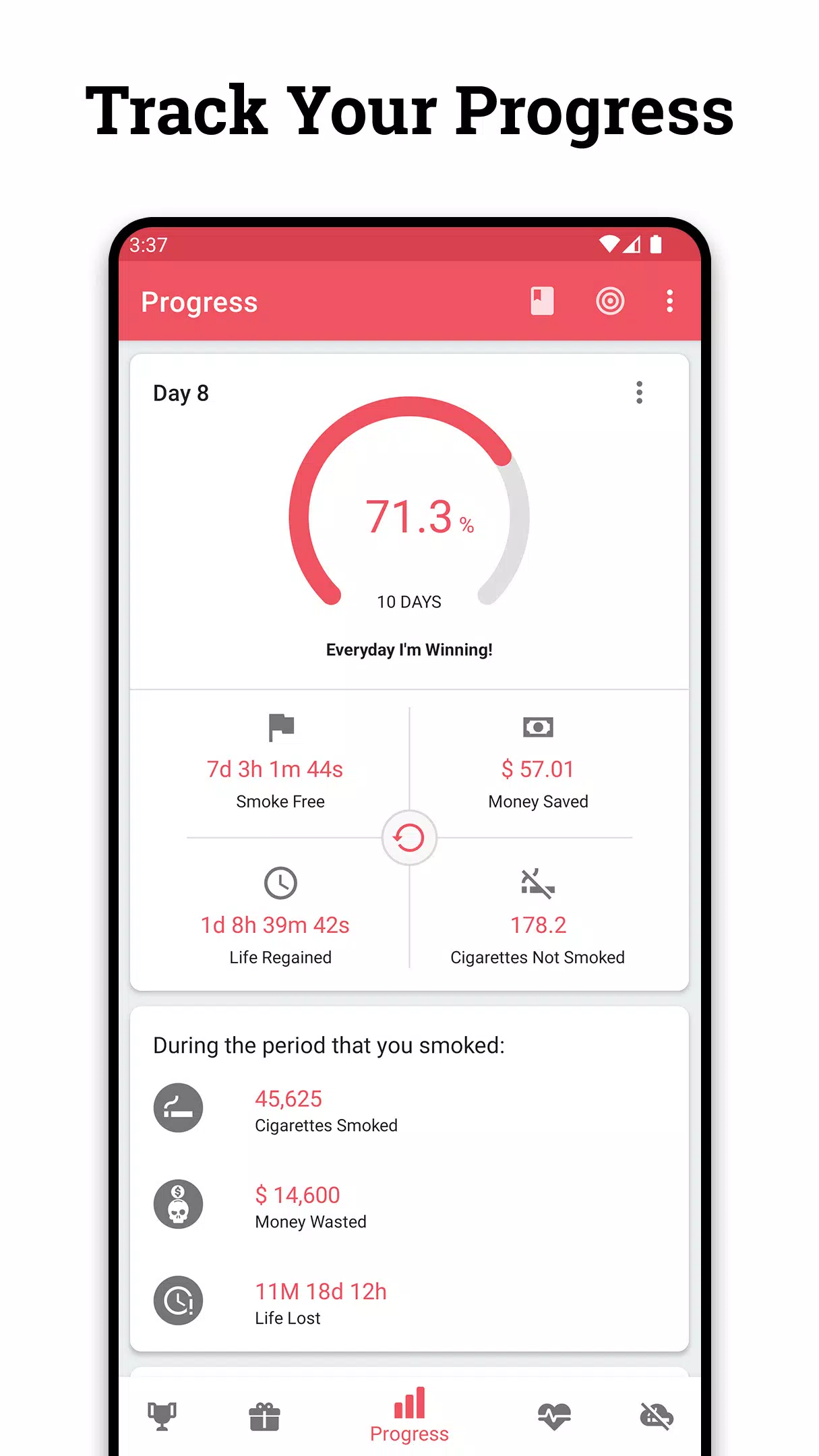 Schermata Quit Tracker 2