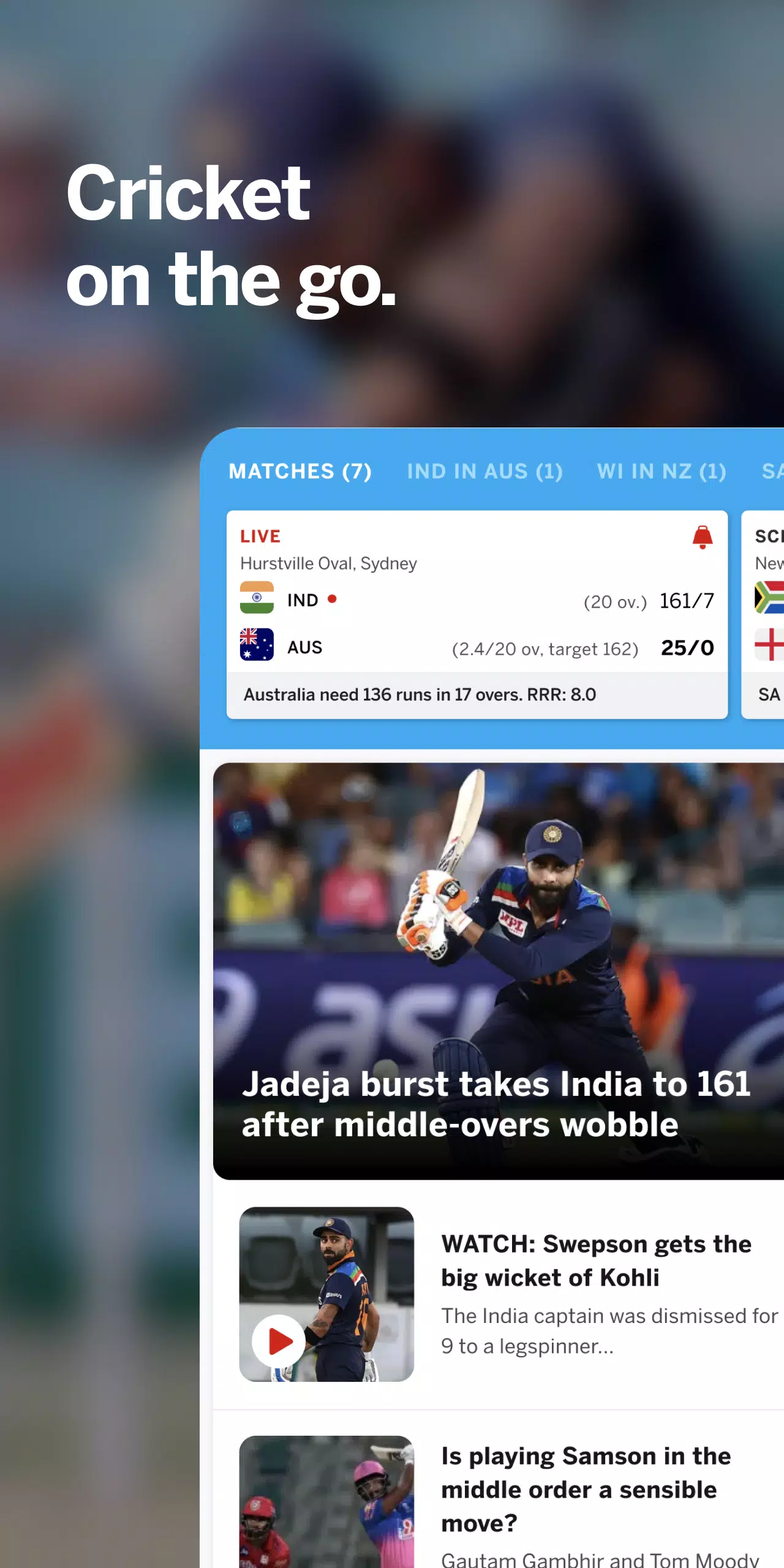 ESPNcricinfo - Live Cricket應用截圖第1張