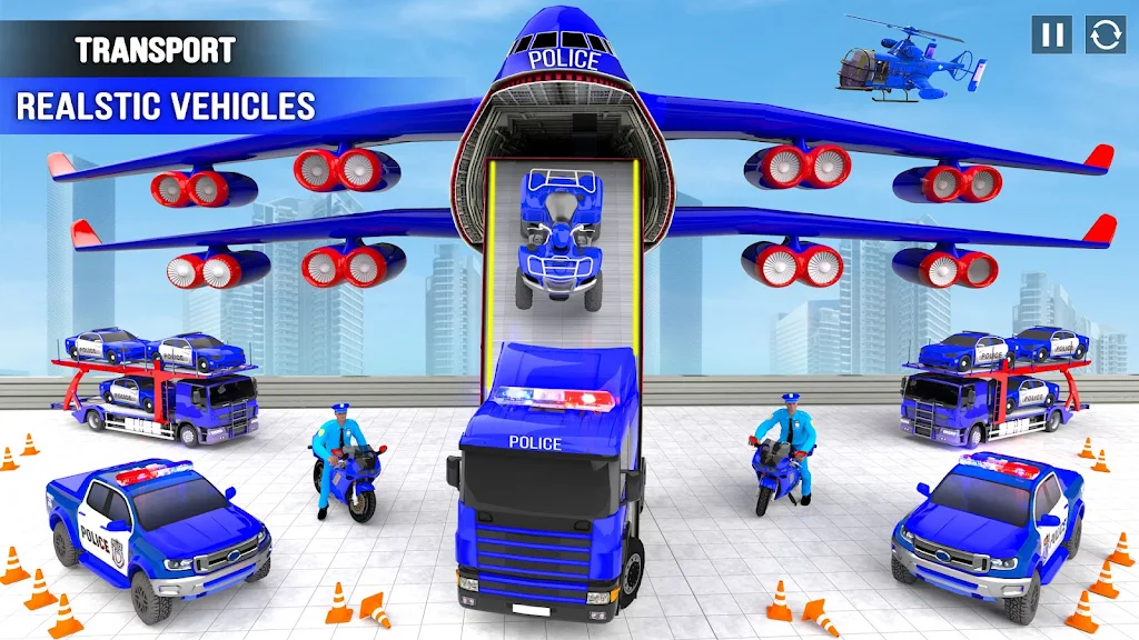 Police Car transporter Game 3D 스크린샷 4