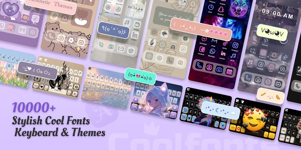 Cool Fonts – Keyboard & Themes Mod स्क्रीनशॉट 1