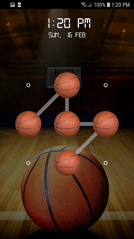 Basketball Screen Lock Pattern Screenshot 1