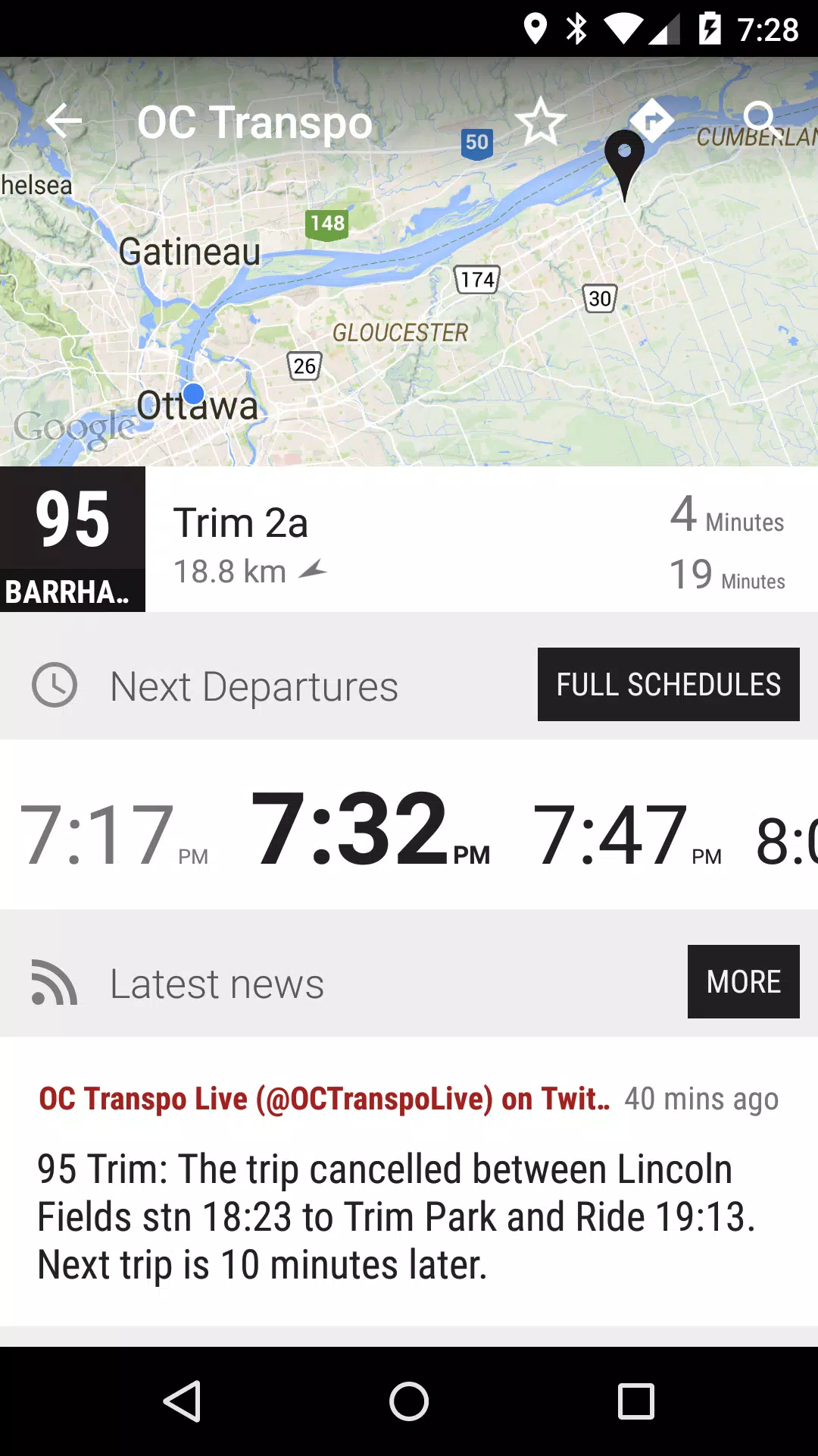 Ottawa OC Transpo Bus - MonTr… Tangkapan skrin 2