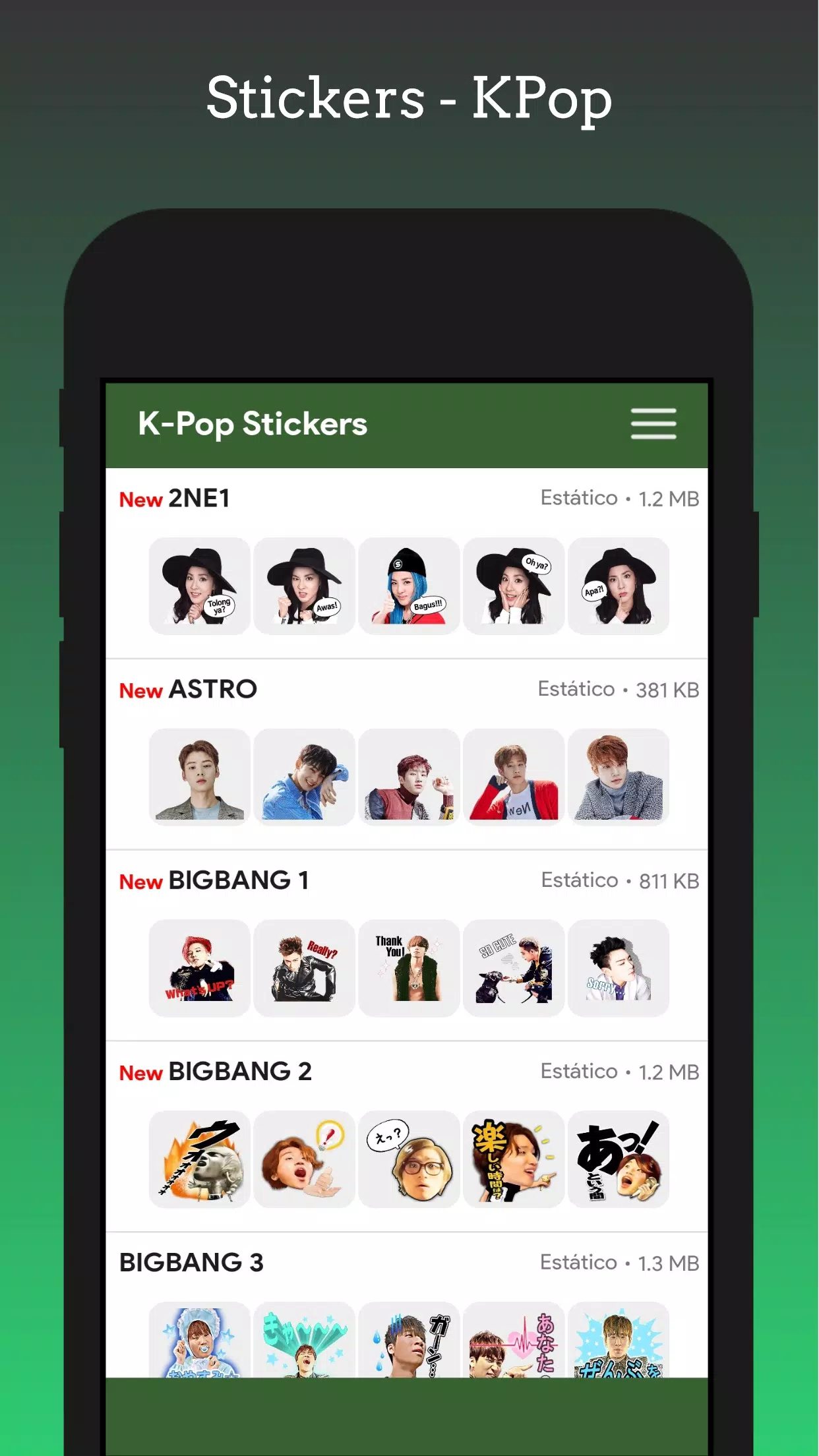 Stickers - KPop Korean BT24 Screenshot 1