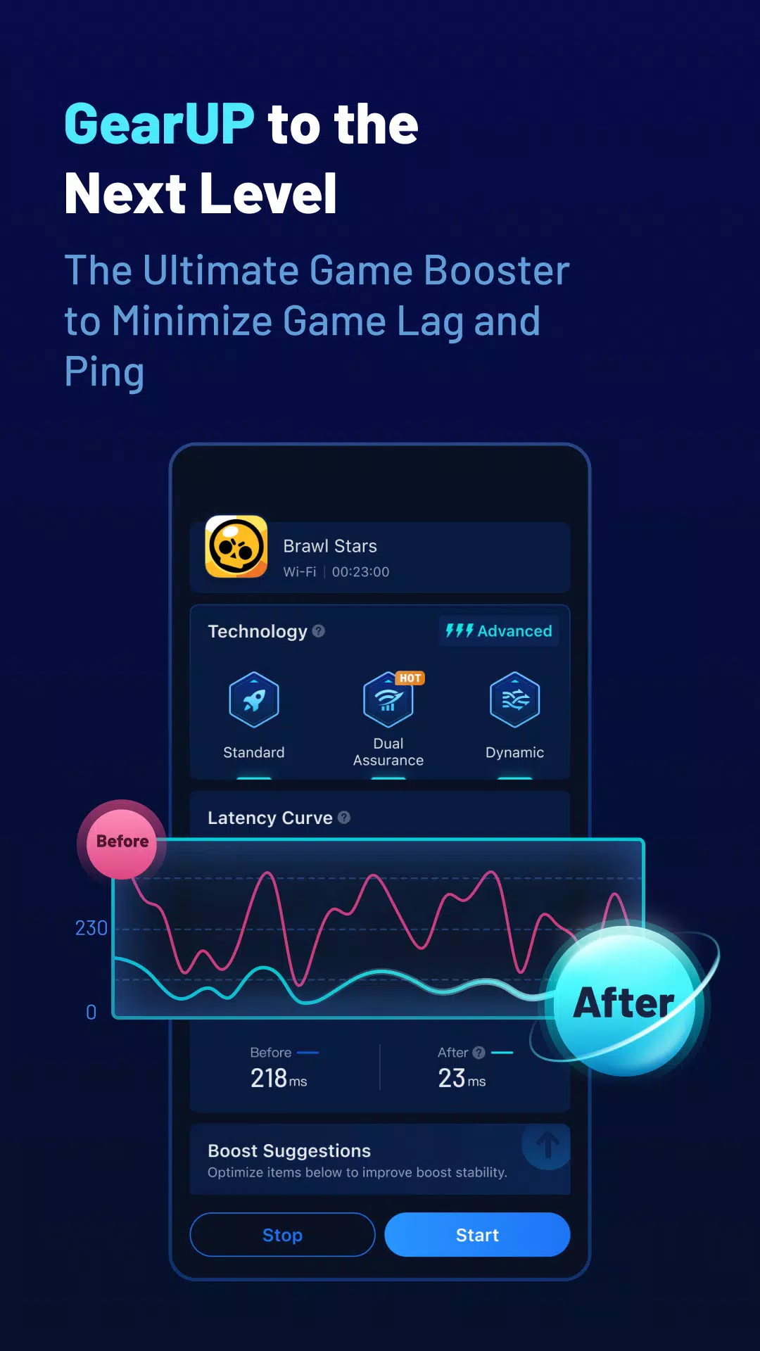 Schermata GearUP Game Booster: Lower Lag 1