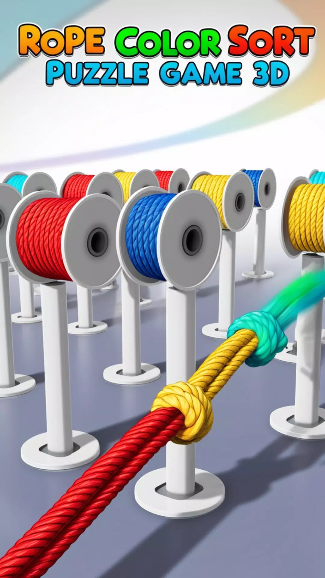 Rope Color Sort Puzzle Game 3D Capture d'écran 1