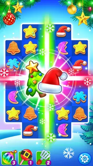 Christmas Cookie: Match 3 Game ภาพหน้าจอ 1