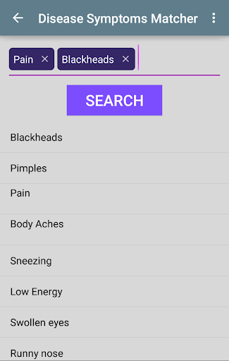 Disease Symptoms Matcher スクリーンショット 2