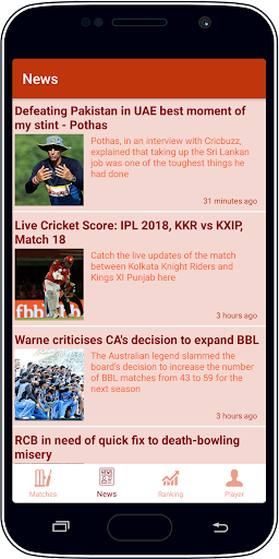 Live Cricket Score & News Captura de tela 3
