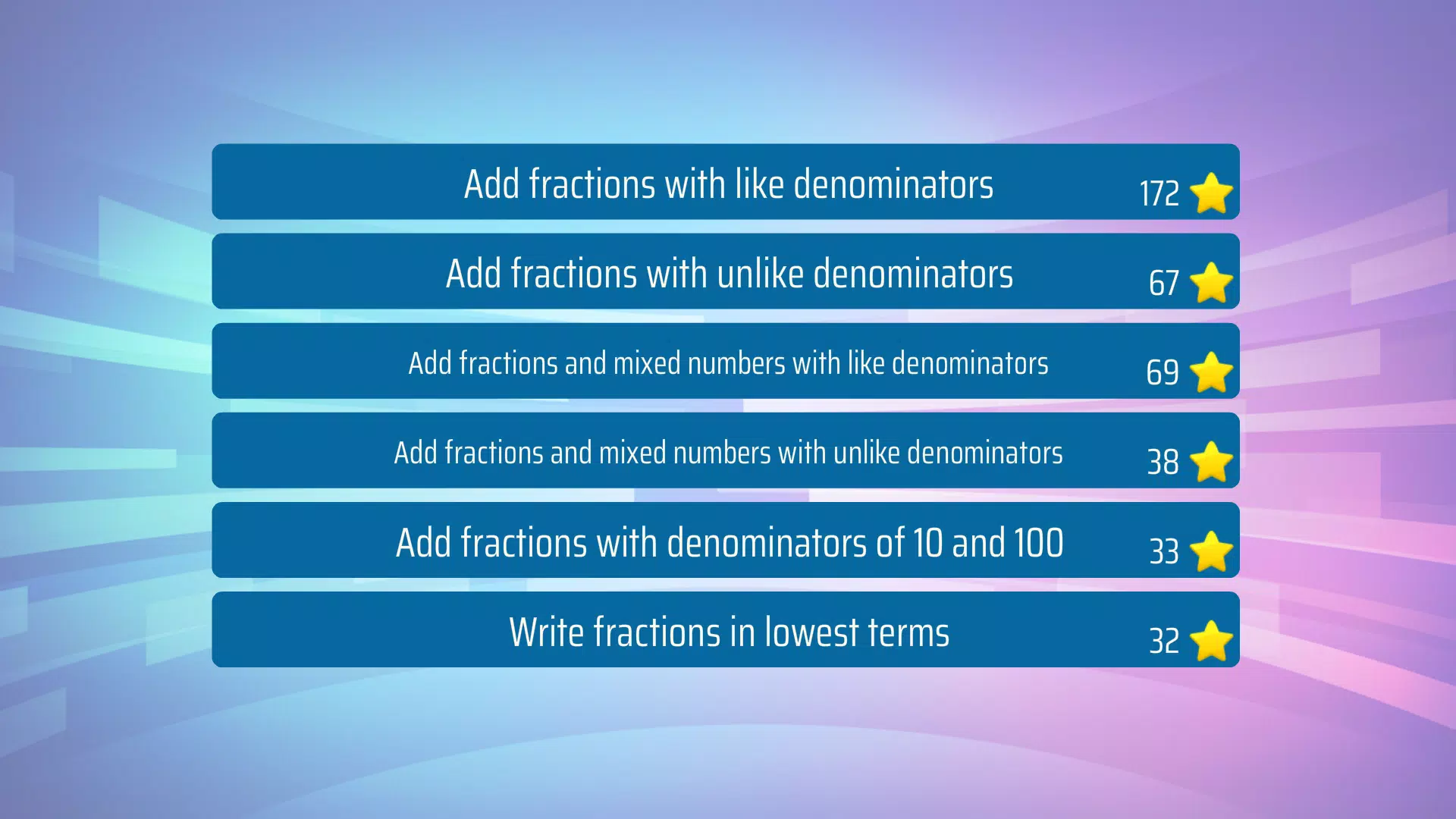 Adding Fractions Math Game ဖန်သားပြင်ဓာတ်ပုံ 1