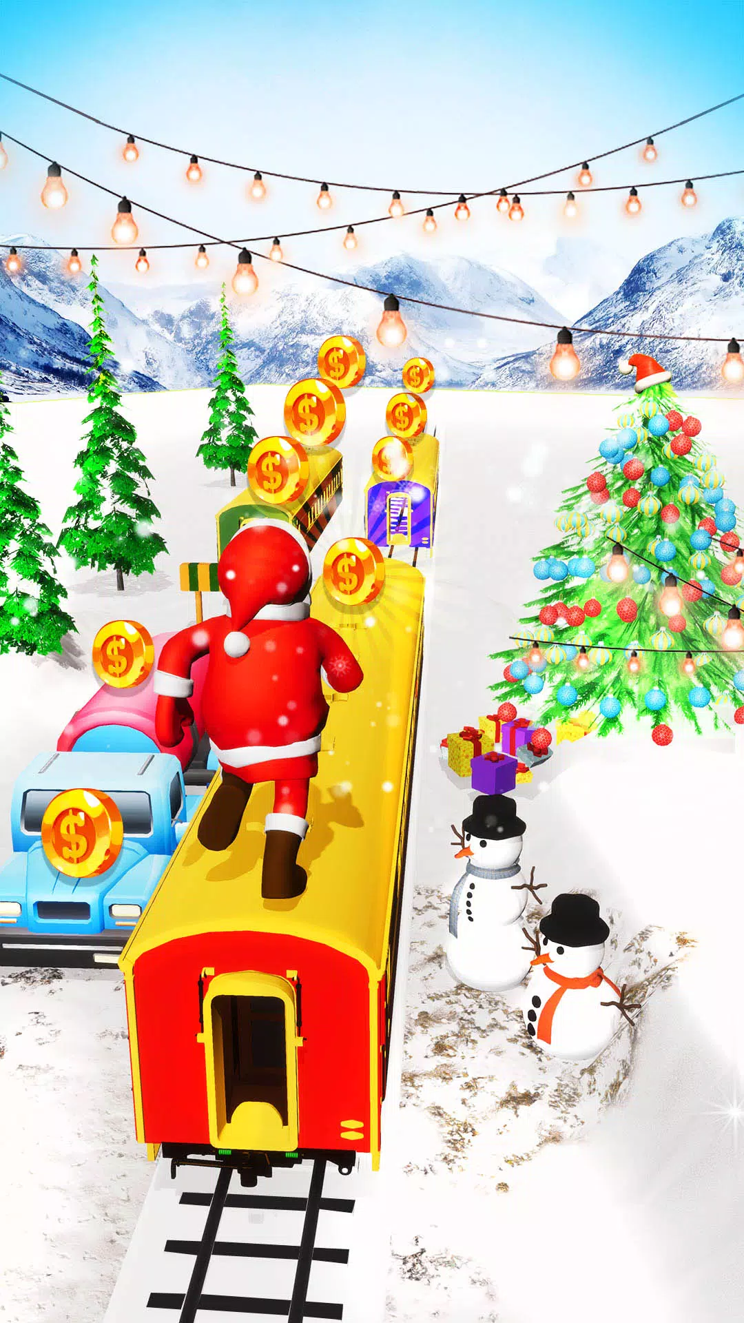 Xmas Santa Surfer Running Game Screenshot 3