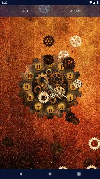 Steampunk Clock Wallpaper Captura de tela 4