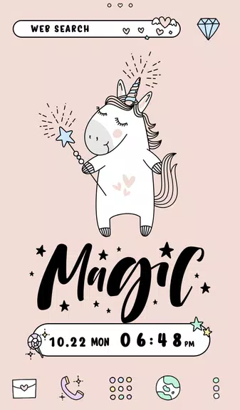 Unicorn Magic Theme ภาพหน้าจอ 1